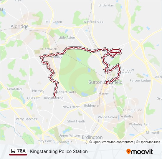 78A Bus Line Map