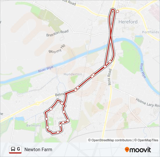 G Bus Line Map
