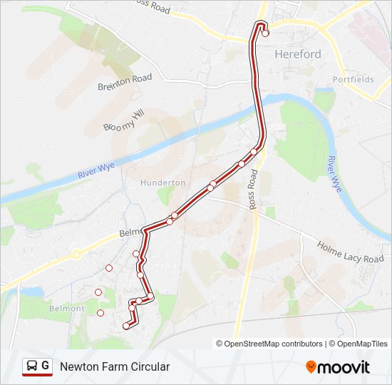 G Bus Line Map