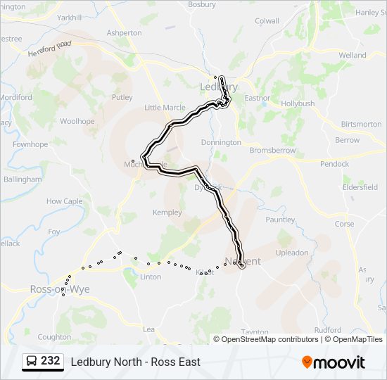 232 Bus Line Map