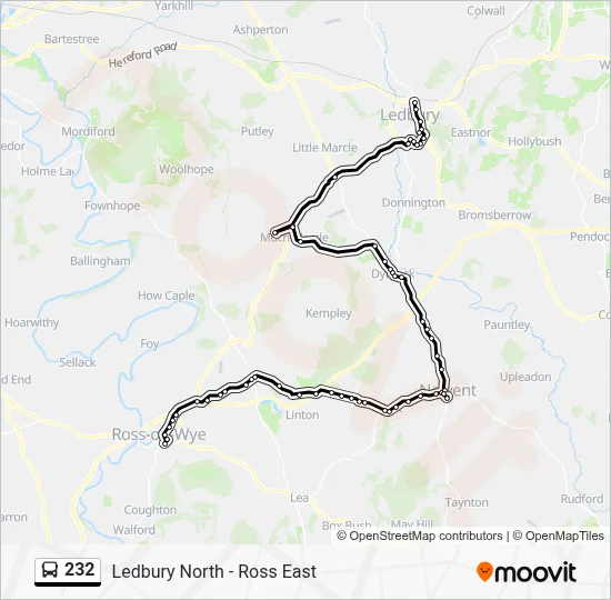 232-route-schedules-stops-maps-ross-on-wye-via-newent-updated