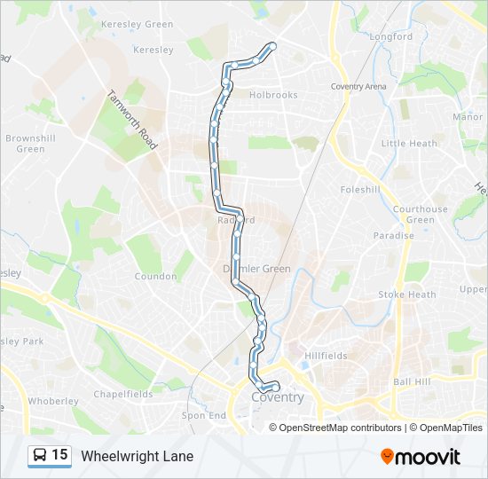 15 Bus Line Map