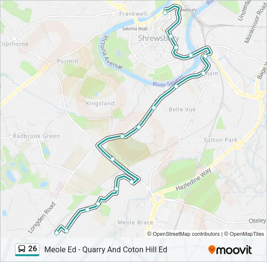 26 Bus Line Map
