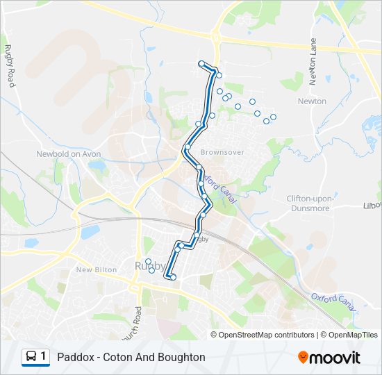 1 Bus Line Map