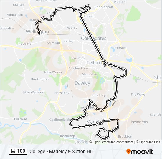 100 Bus Line Map