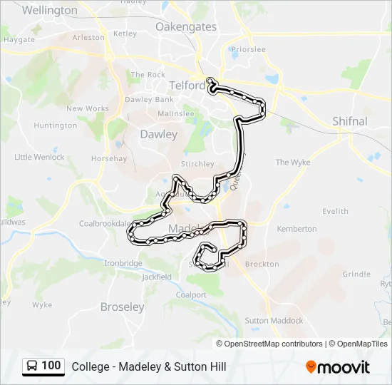 100 Bus Line Map