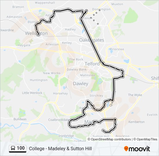 100 Bus Line Map