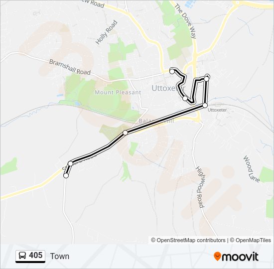405 Bus Line Map