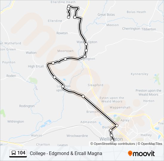 104 Route Schedules, Stops & Maps Wellington (Updated)