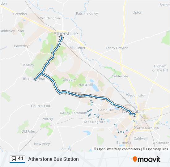 41 Bus Line Map