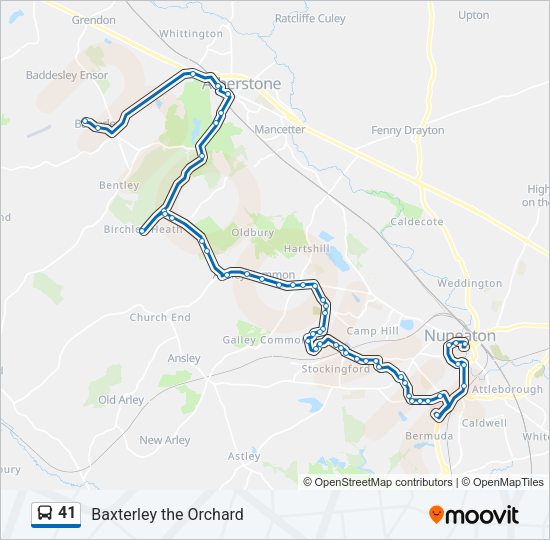 41 Bus Line Map