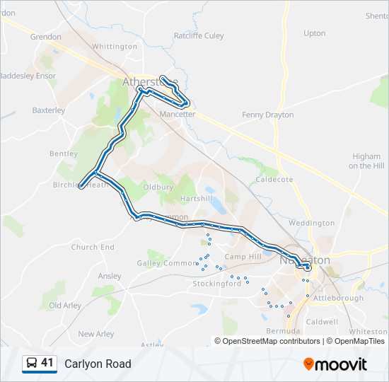 41 Bus Line Map