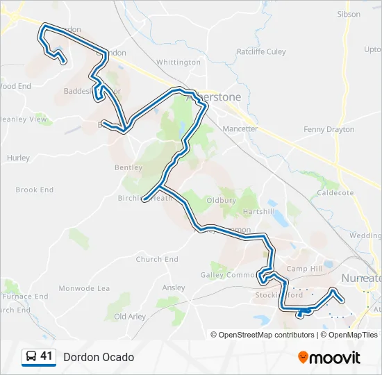 41 Route: Schedules, Stops & Maps - Dordon Ocado (Updated)