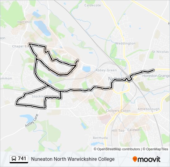 741 Bus Line Map