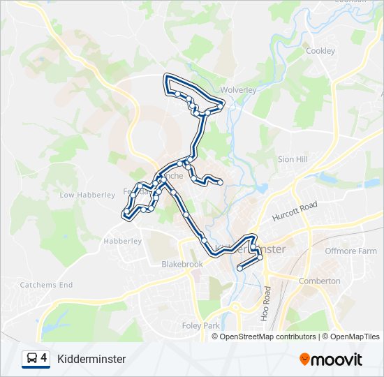 4 Route Schedules, Stops & Maps Kidderminster (Updated)