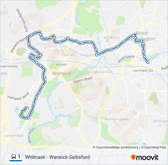 1 Bus Line Map