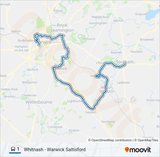1 Bus Line Map