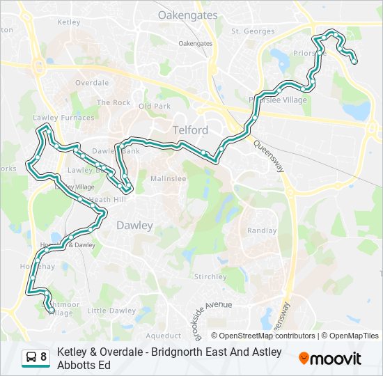 west midlands travel number 8 bus timetable