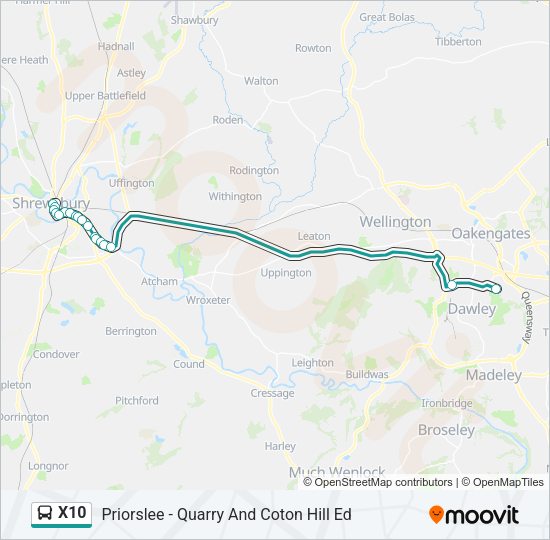 X10 Bus Line Map