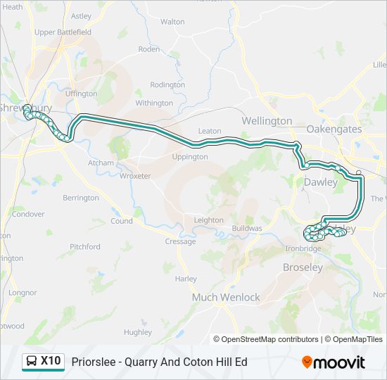 X10 Bus Line Map