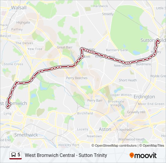5 Bus Line Map