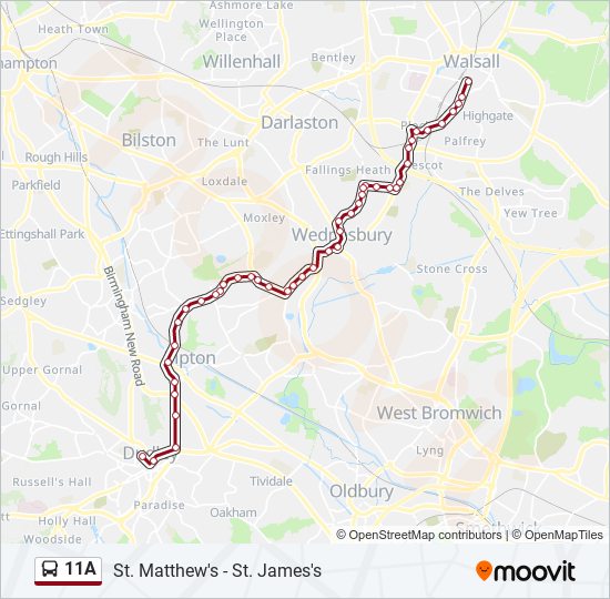 11A Bus Line Map
