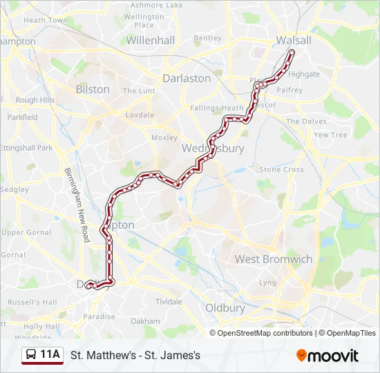 11A Bus Line Map