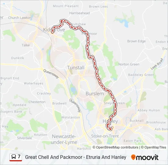 7 Bus Line Map