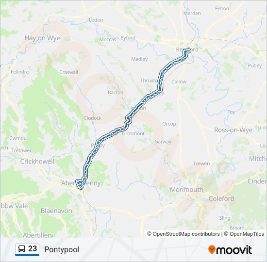 23 Bus Line Map