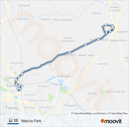 20 Bus Line Map