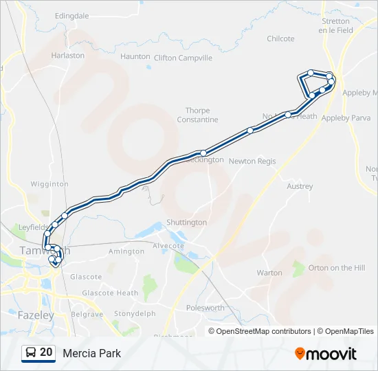20 Bus Line Map