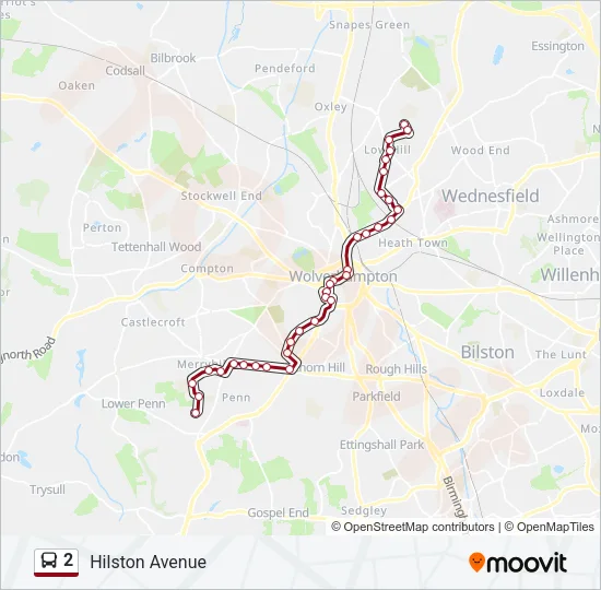 2 Bus Line Map