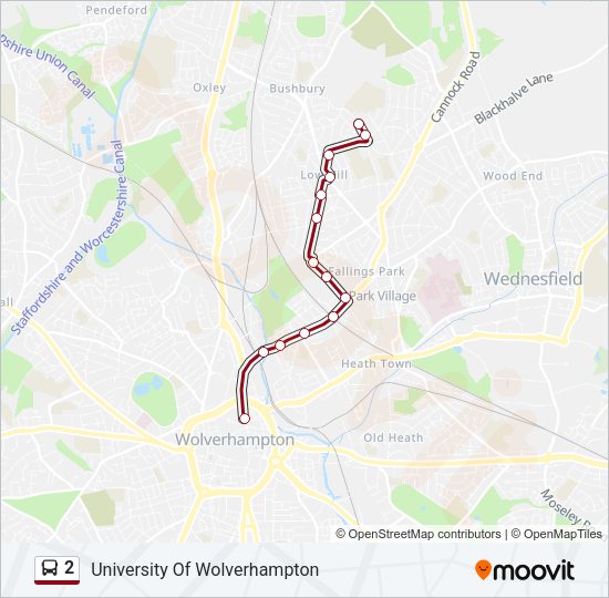 2 Bus Line Map
