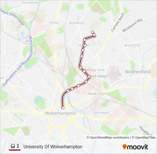 2 Bus Line Map