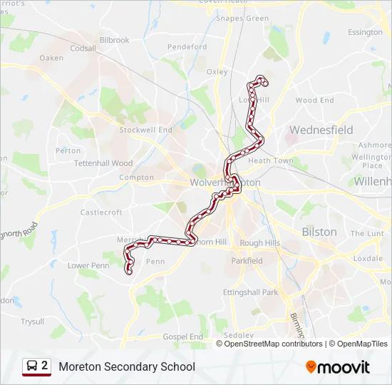 2 Bus Line Map