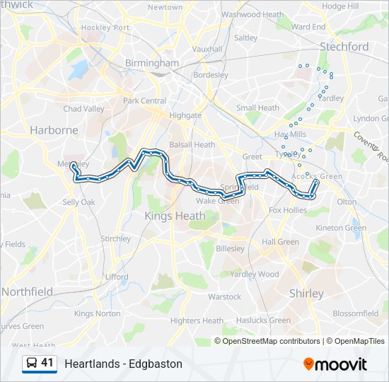 41 Bus Line Map