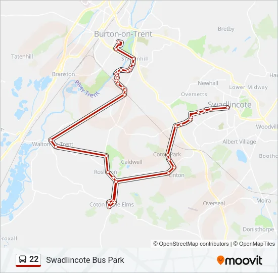 22 Bus Line Map