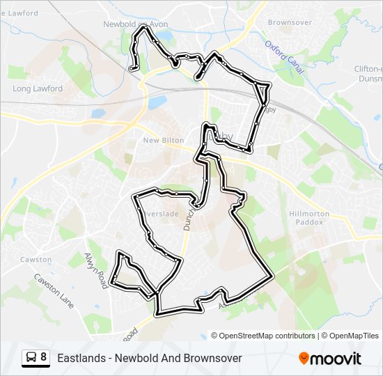 8 bus Line Map