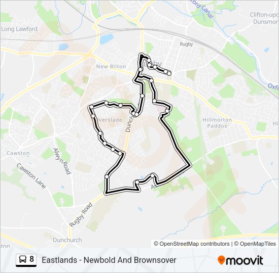 8 Bus Line Map