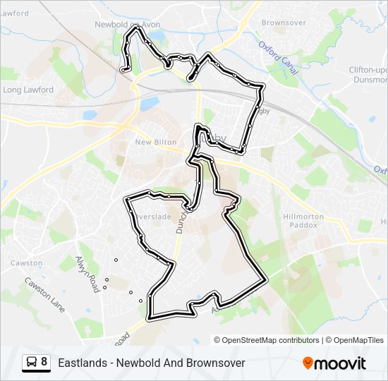 8 Bus Line Map