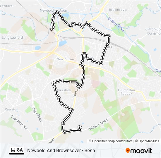 8A Bus Line Map
