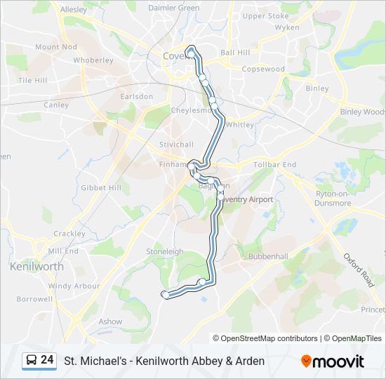 24 Bus Line Map