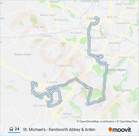 24 Bus Line Map