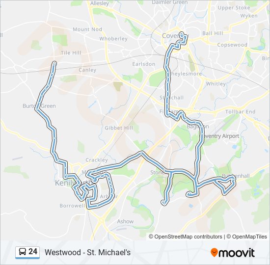 24 Route Schedules Stops And Maps Coventry Updated 0954