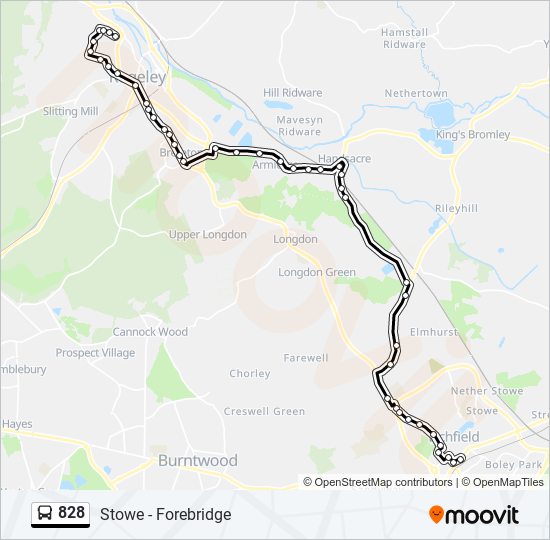 828 Bus Line Map