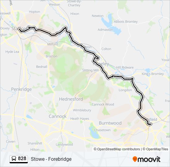 828 Bus Line Map