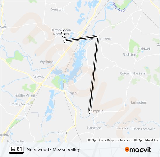 81 Bus Line Map