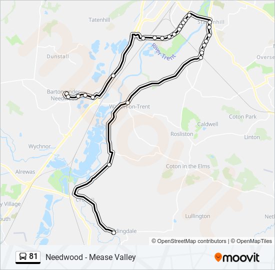 81 Route Schedules, Stops & Maps Edingale (Updated)