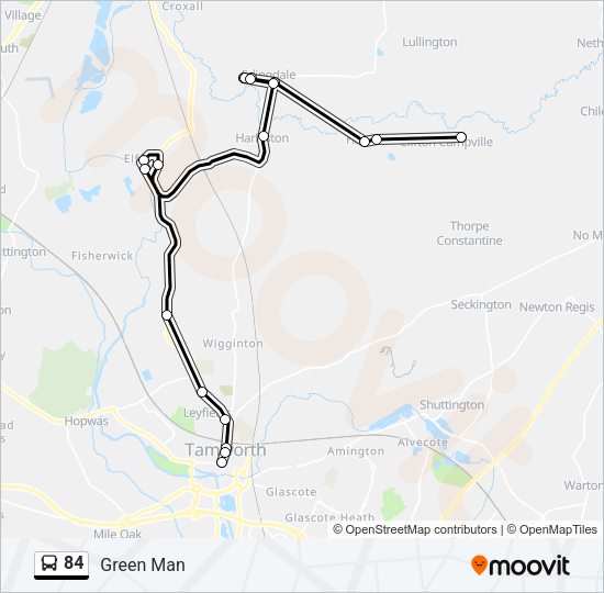 84 Bus Line Map