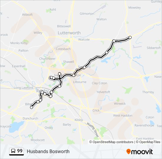 99 Bus Line Map